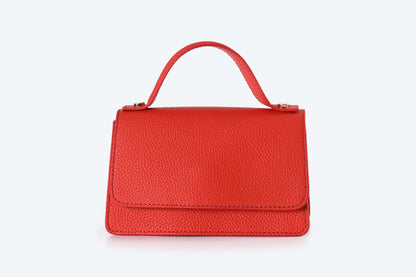 Chiara - Red Leather Shoulder Bag