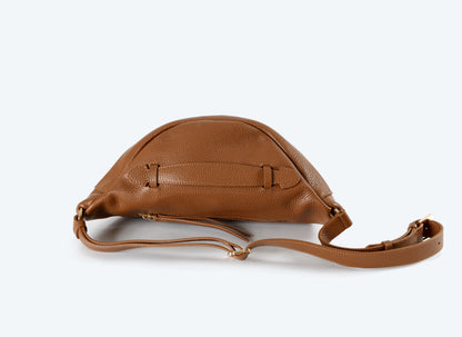 Bianca - Cognac Brown Leather Crossbody Bag