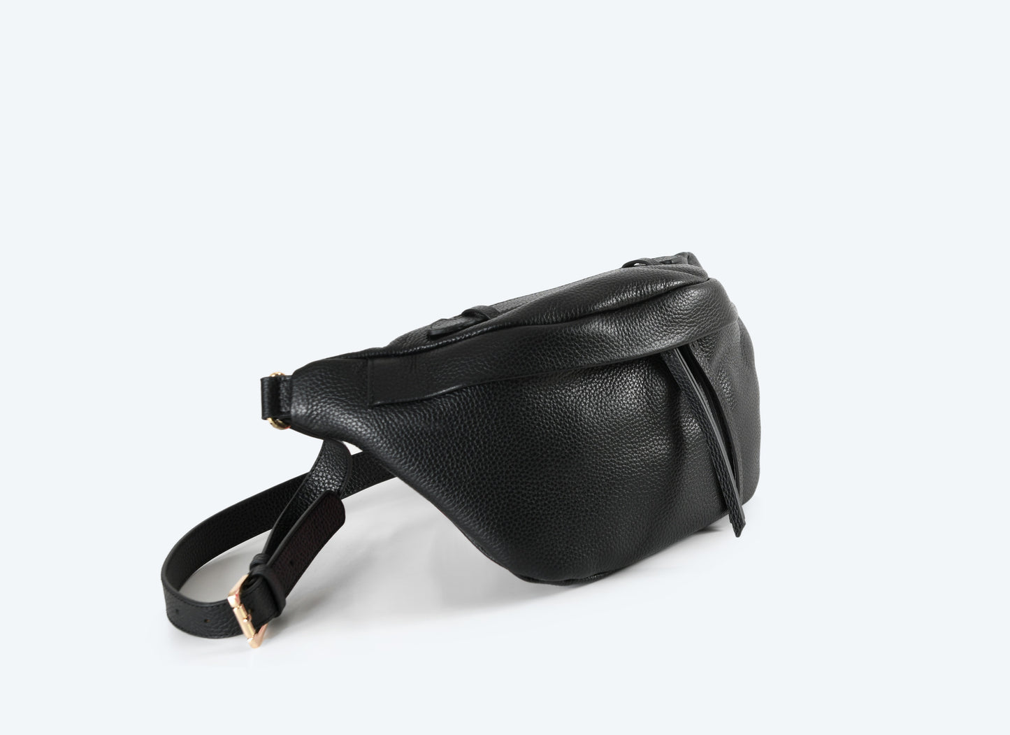 Bianca - Black Leather Crossbody Bag