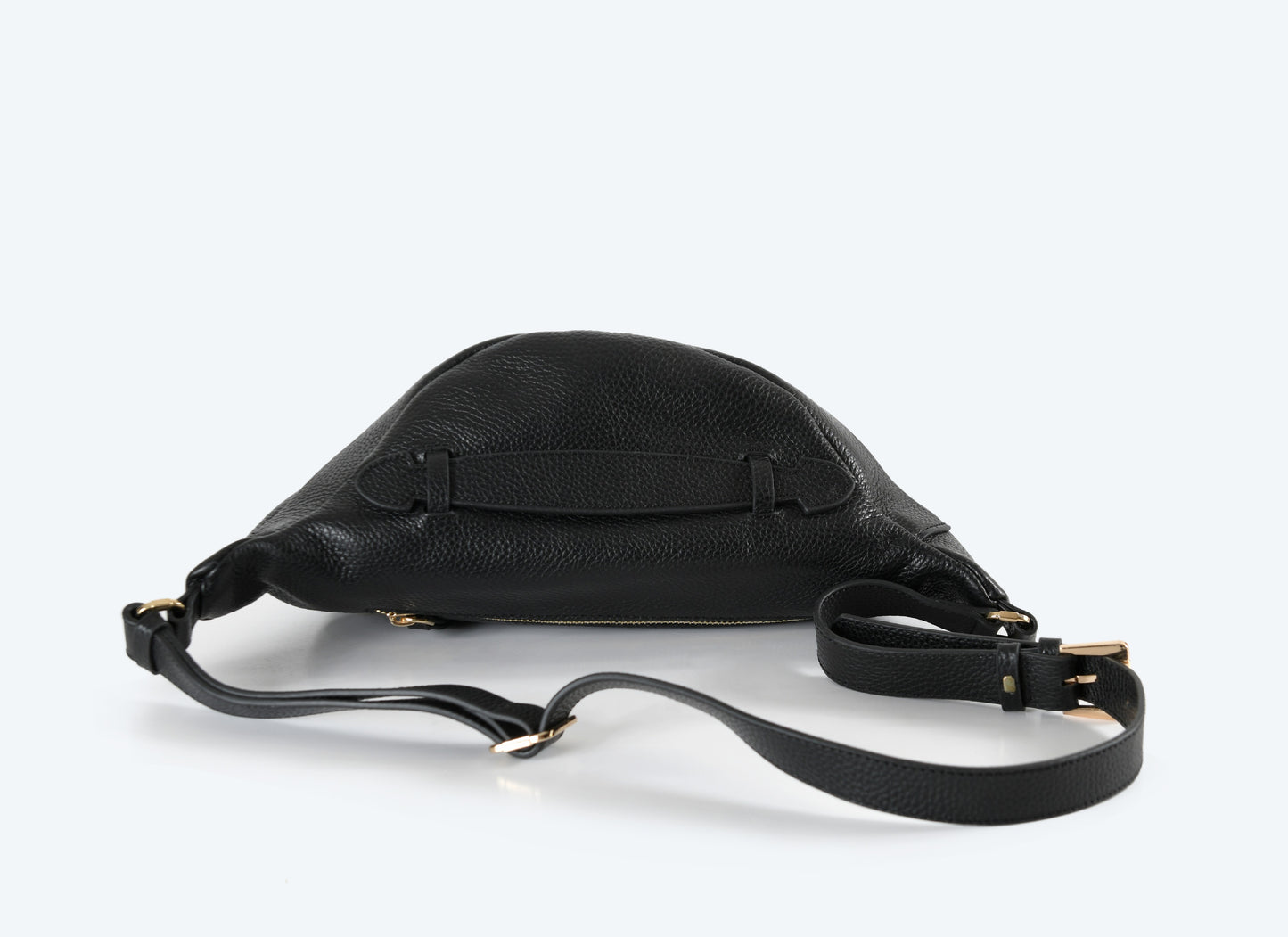 Bianca - Black Leather Crossbody Bag