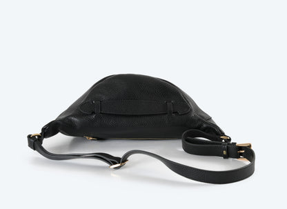 Bianca - Black Leather Crossbody Bag