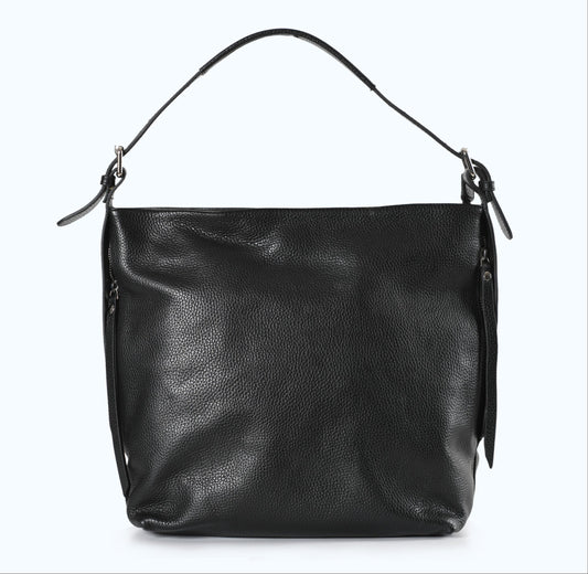 Vittoria - Black Leather Shoulder Bag