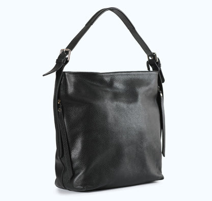Vittoria - Black Leather Shoulder Bag