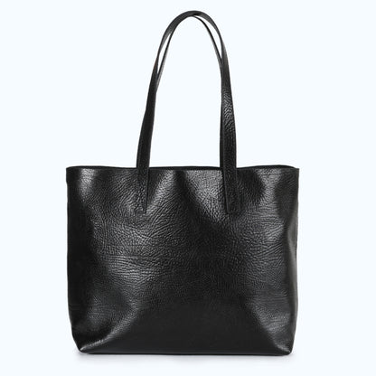 Carla - Black Leather Shoulder Bag