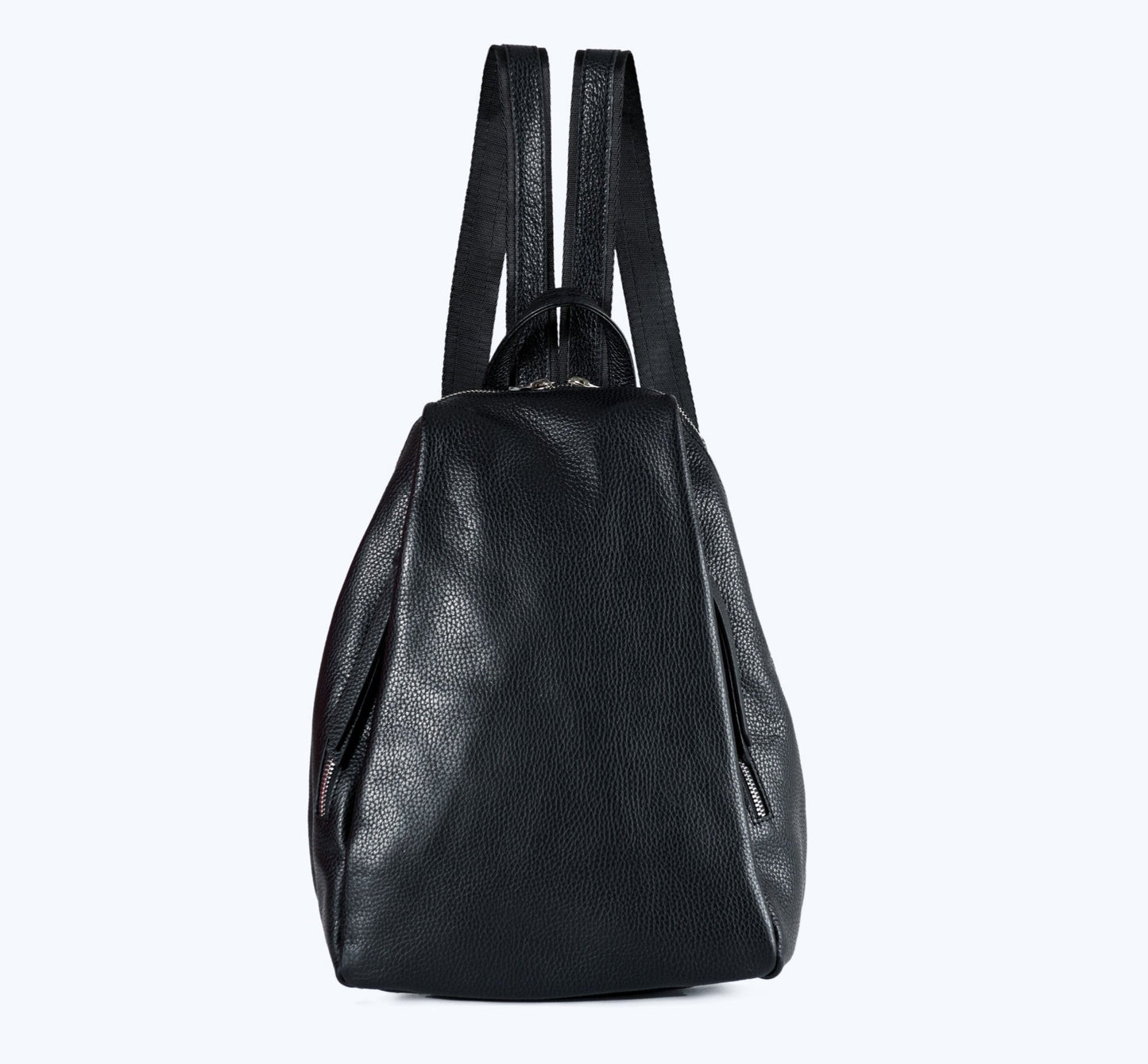 Alessia - Black Leather Backpack
