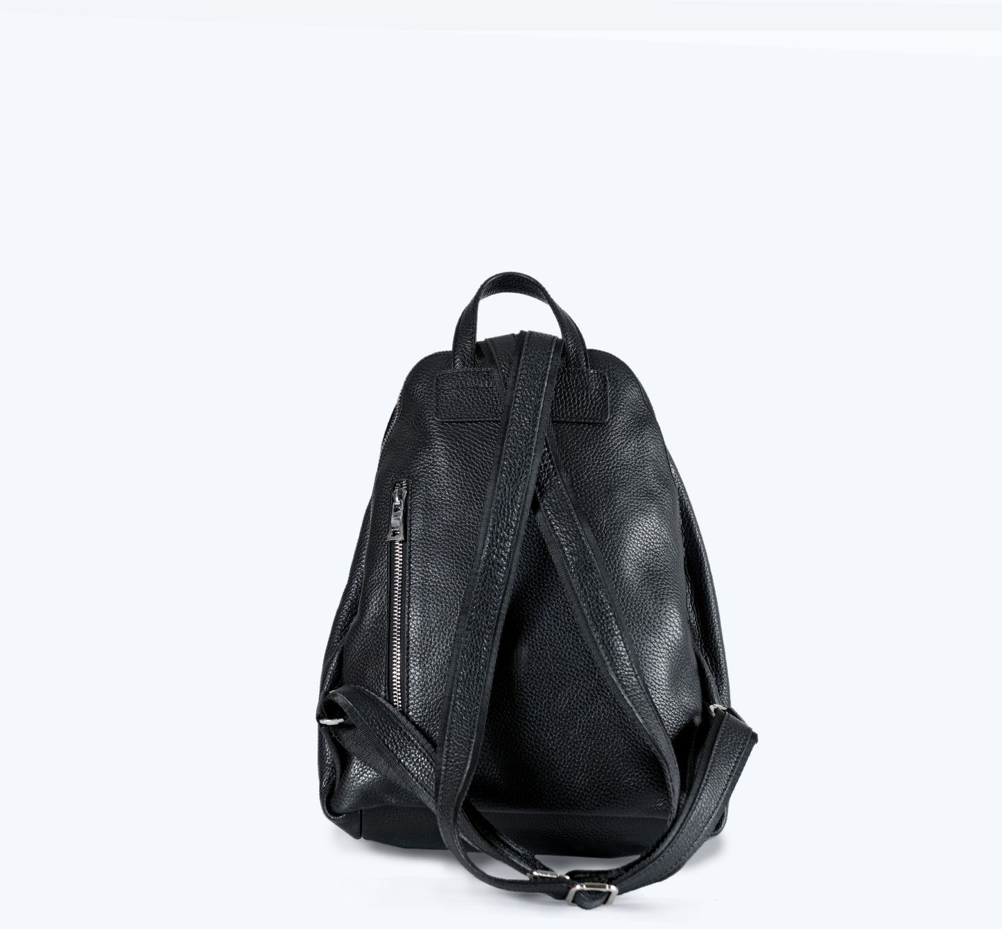 Alessia - Black Leather Backpack
