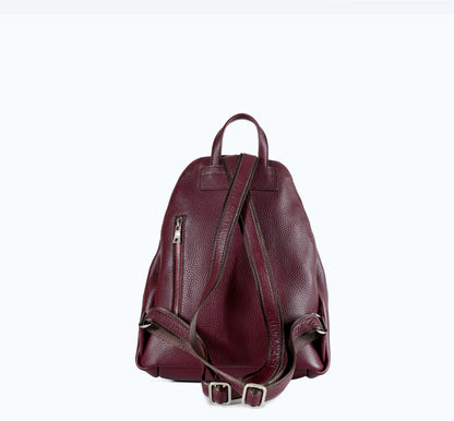 Alessia - Burgundy Leather Backpack