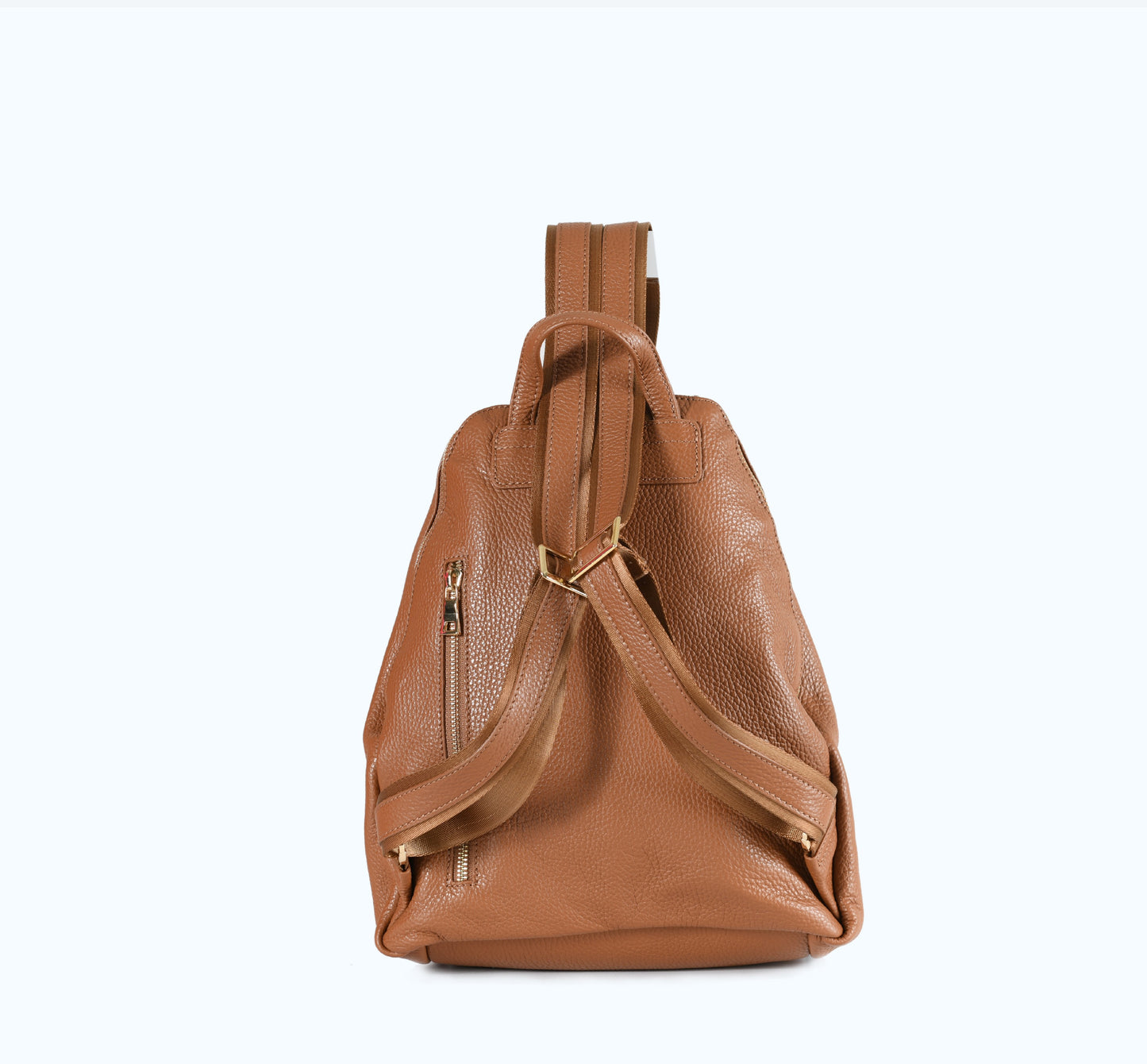 Alessia - Cognac Brown Leather Backpack