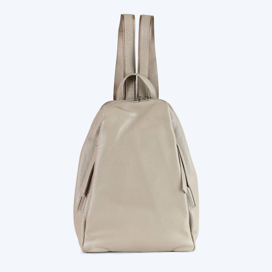 Alessia - Beige Leather Backpack