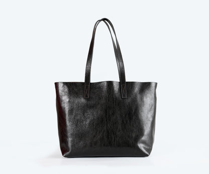 Carla - Dark Brown Leather Shoulder Bag