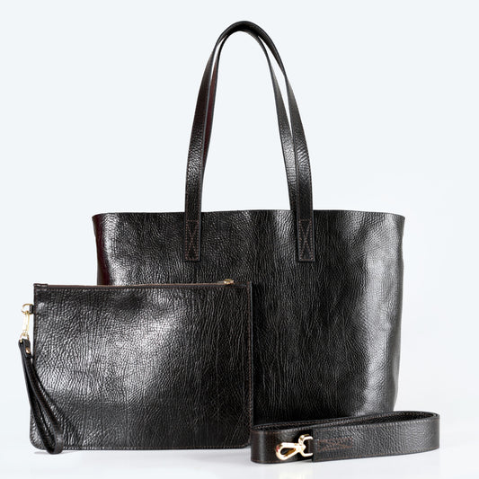 Carla - Dark Brown Leather Shoulder Bag