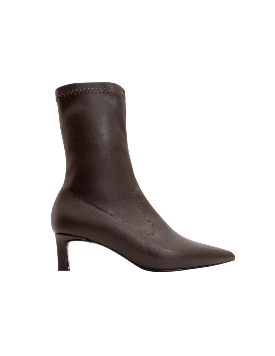 Lewin Brown Pointed Toe Stiletto Boot (Women)