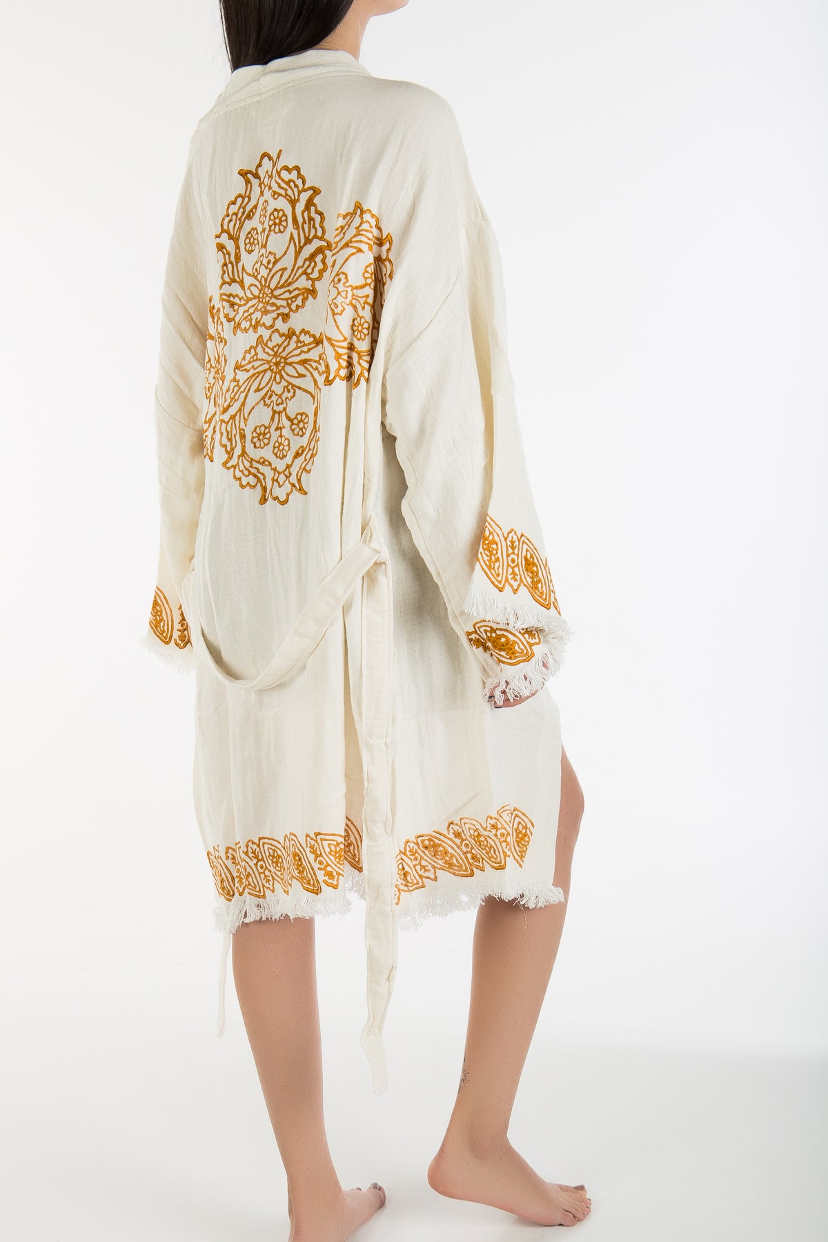 Romy - White Handmade Short Kimono