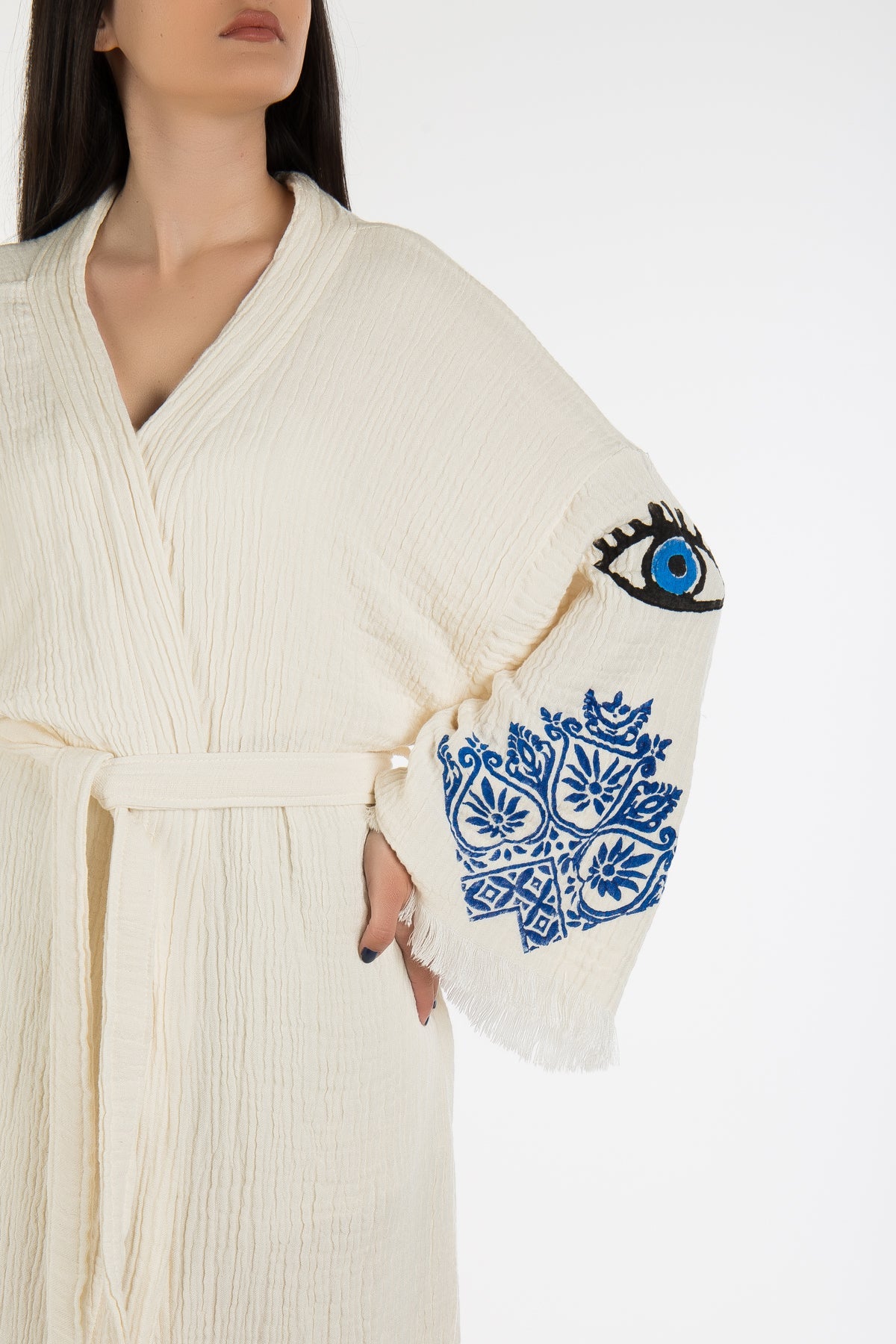 Iris - Natural Evil Eye Handmade Kimono