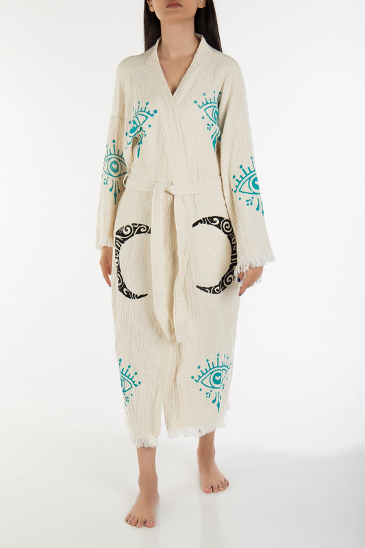 Maia - Natural Moon Eye Handmade Kimono