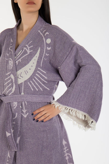 Luna - Purple Moon Handmade Kimono