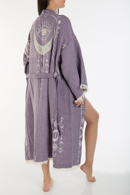 Luna - Purple Moon Handmade Kimono