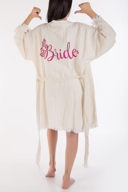 Thalassa - Pink Bride Handmade Short Kimono