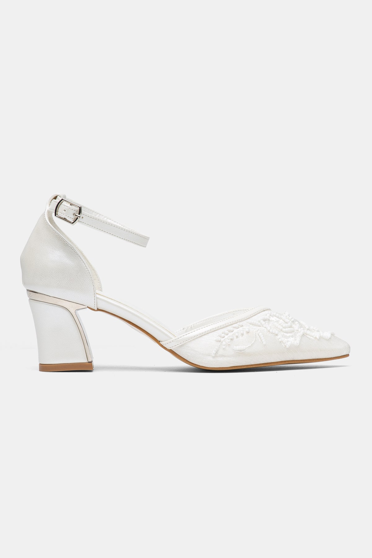 Viona Embroidered Lace Bridal Pumps
