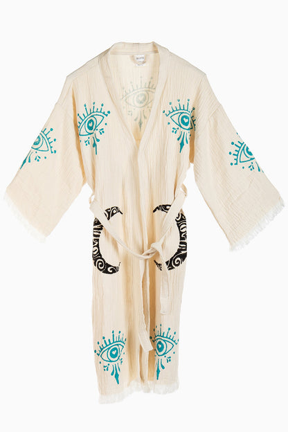 Maia - Natural Moon Eye Handmade Kimono