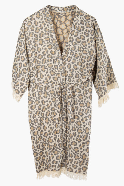 Calista Handmade Leopard Cotton Kimono