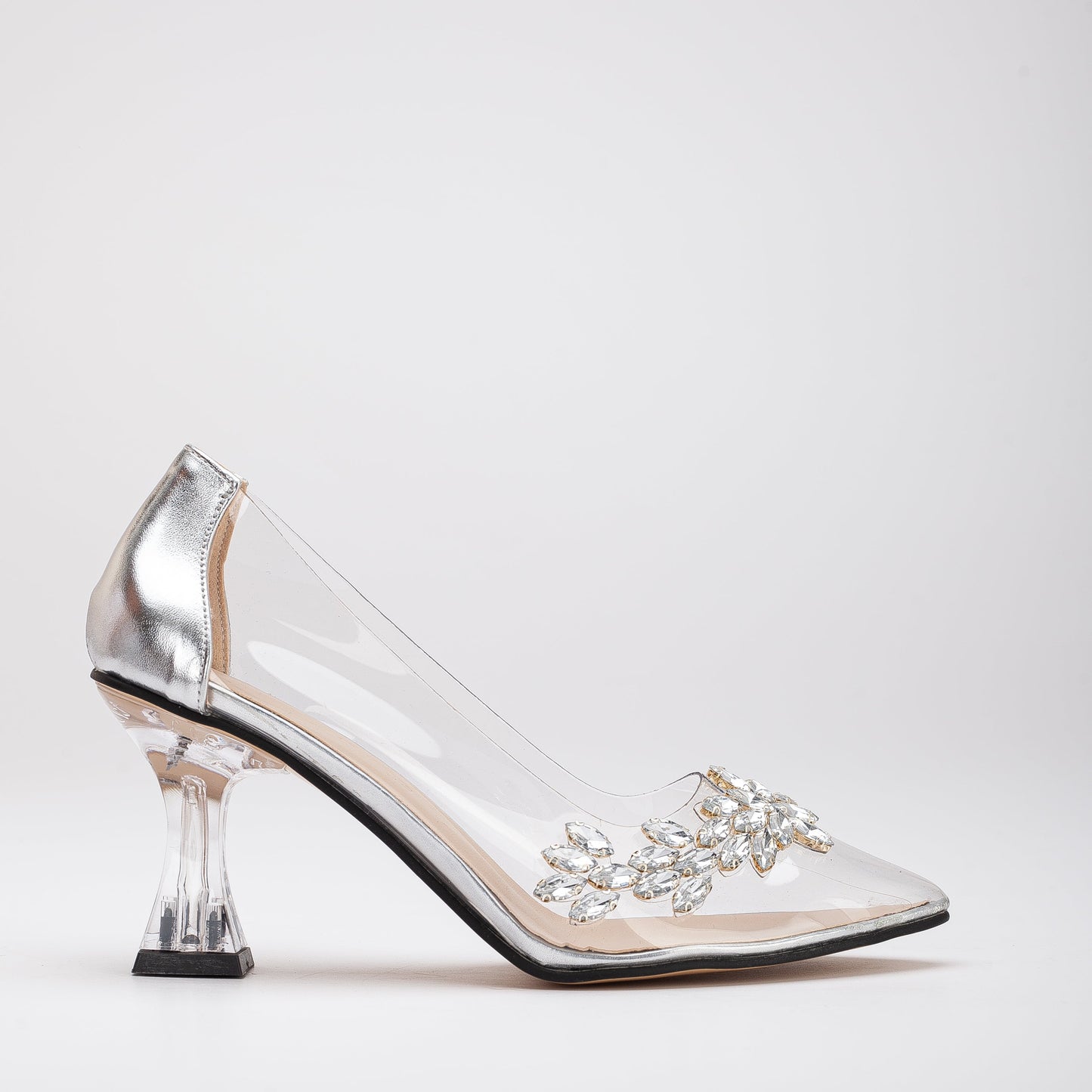 Cinderella - Silver Transparent High Heels