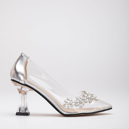 Cinderella - Silver Transparent High Heels