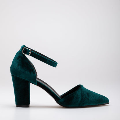 Gisele - Emerald Green Velvet Heels