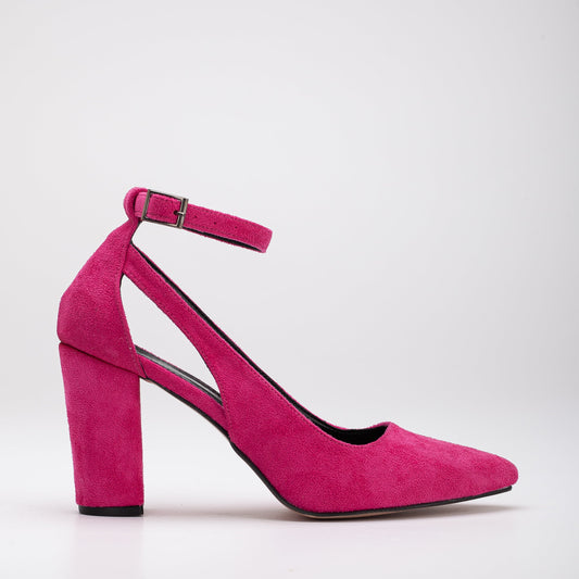 Pink Block Heels, Pink Stiletto, Barbie Shoes, Pink Suede Heels, Pink Bridal Shoes, Pink Bridal Heels, Pink High Heels, Fuchsia Block Heels