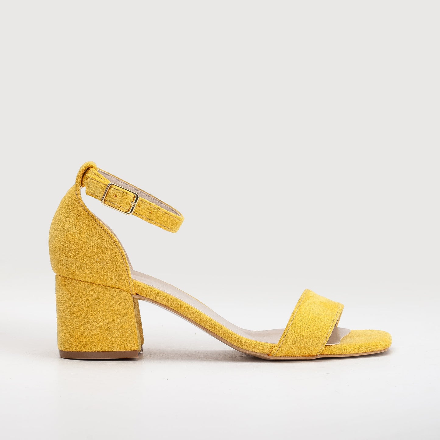 Illy - Yellow Suede Sandals with Pearls
