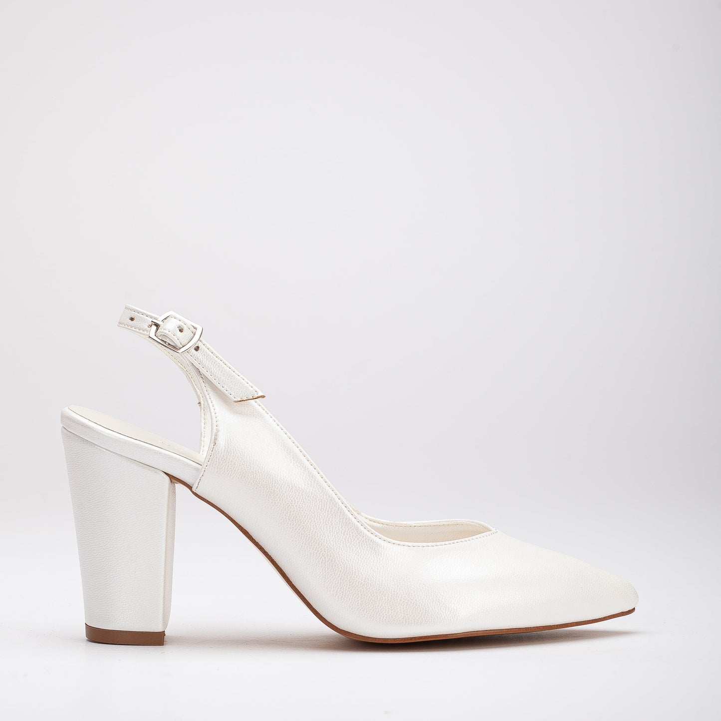 Emma - Ivory High Heel Slingback Shoes