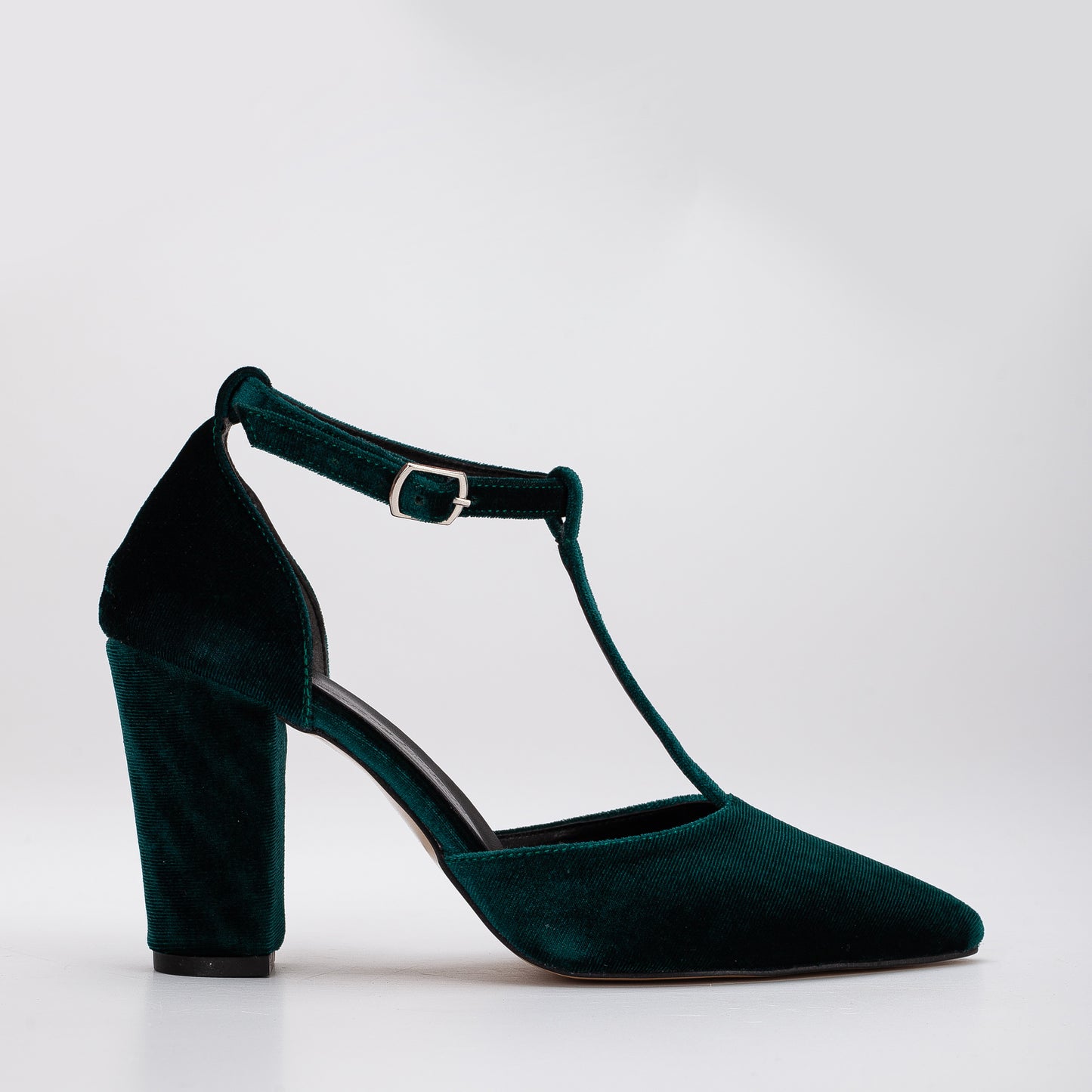 Angelique - Emerald Green Velvet Heels