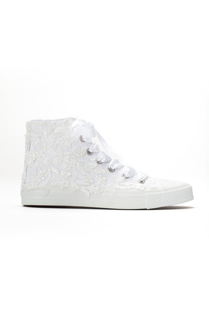 Zapatillas de novia de caña alta Isolde Lace