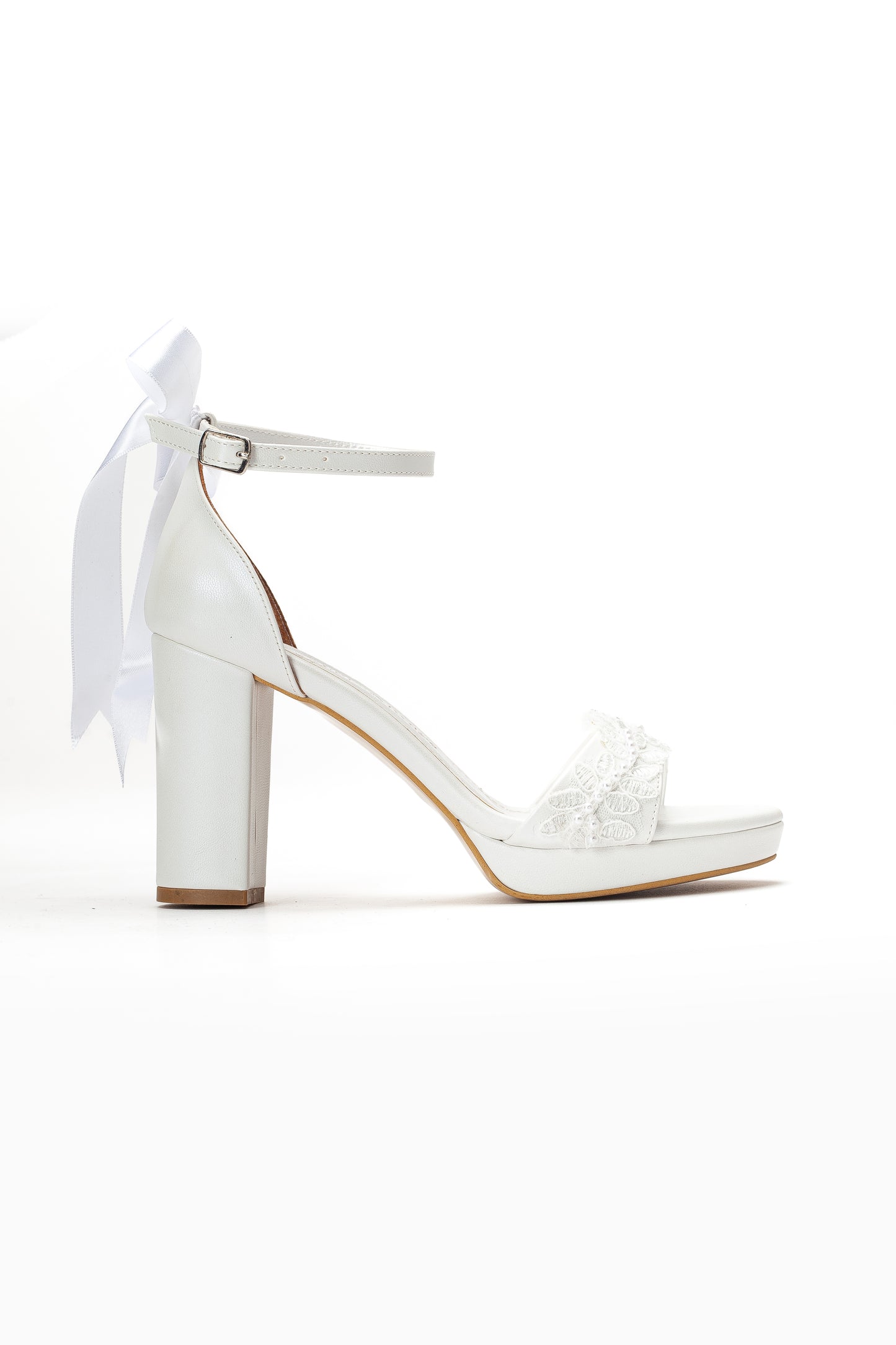 Vivienne - Ivory Back Bow Wedding Heel