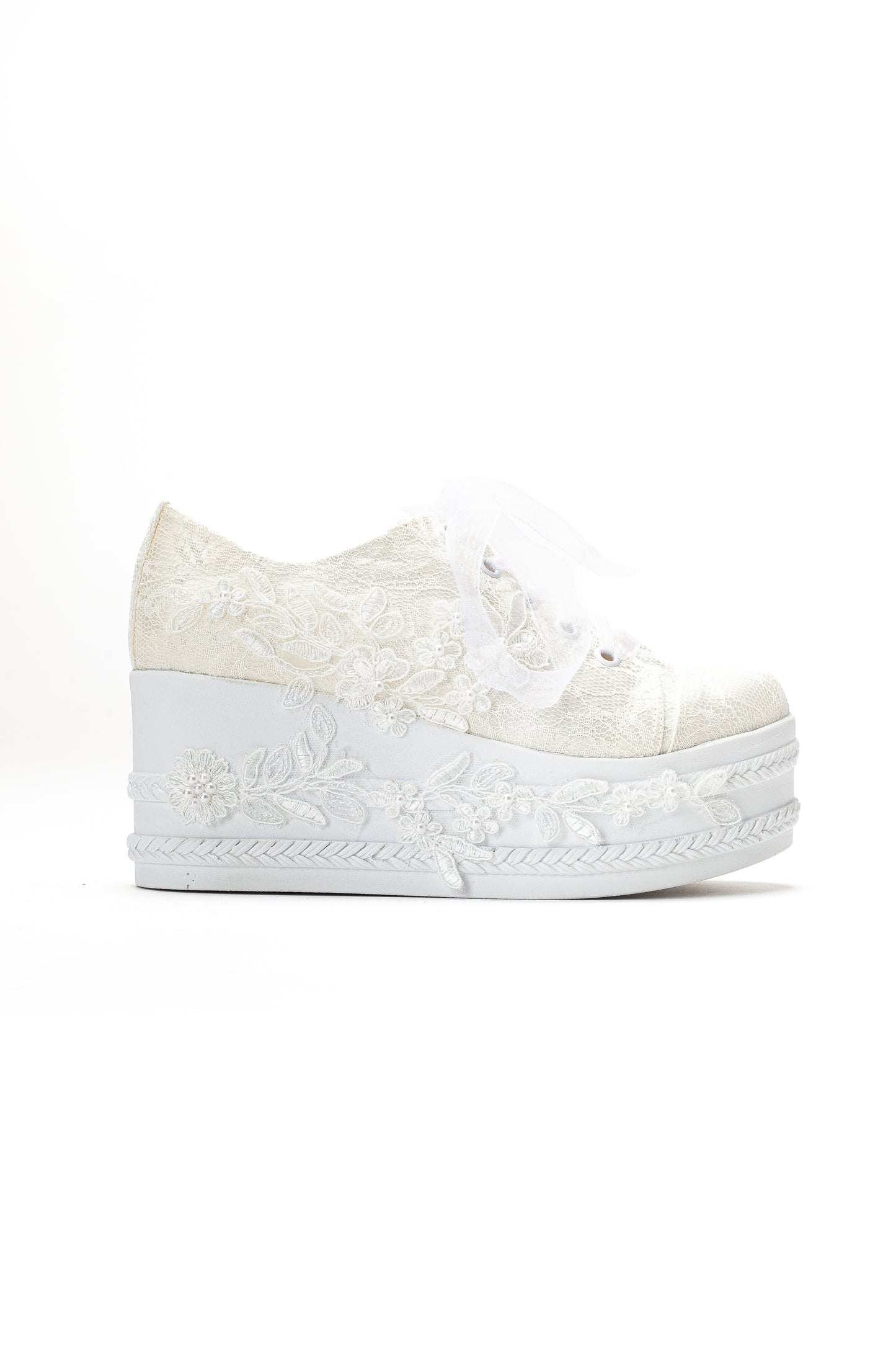 Zapatilla de novia Valencia Lace con plataforma