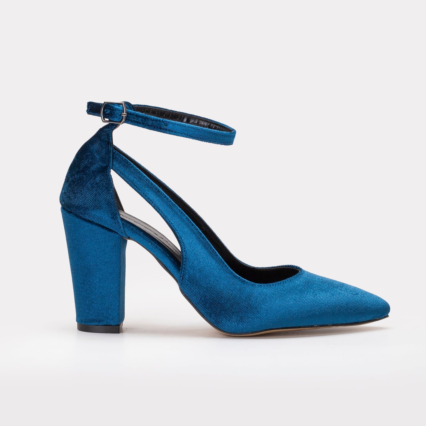 Colette - Teal Blue Velvet Heels