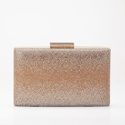 Clara - Rose Gold Glitter Clutch