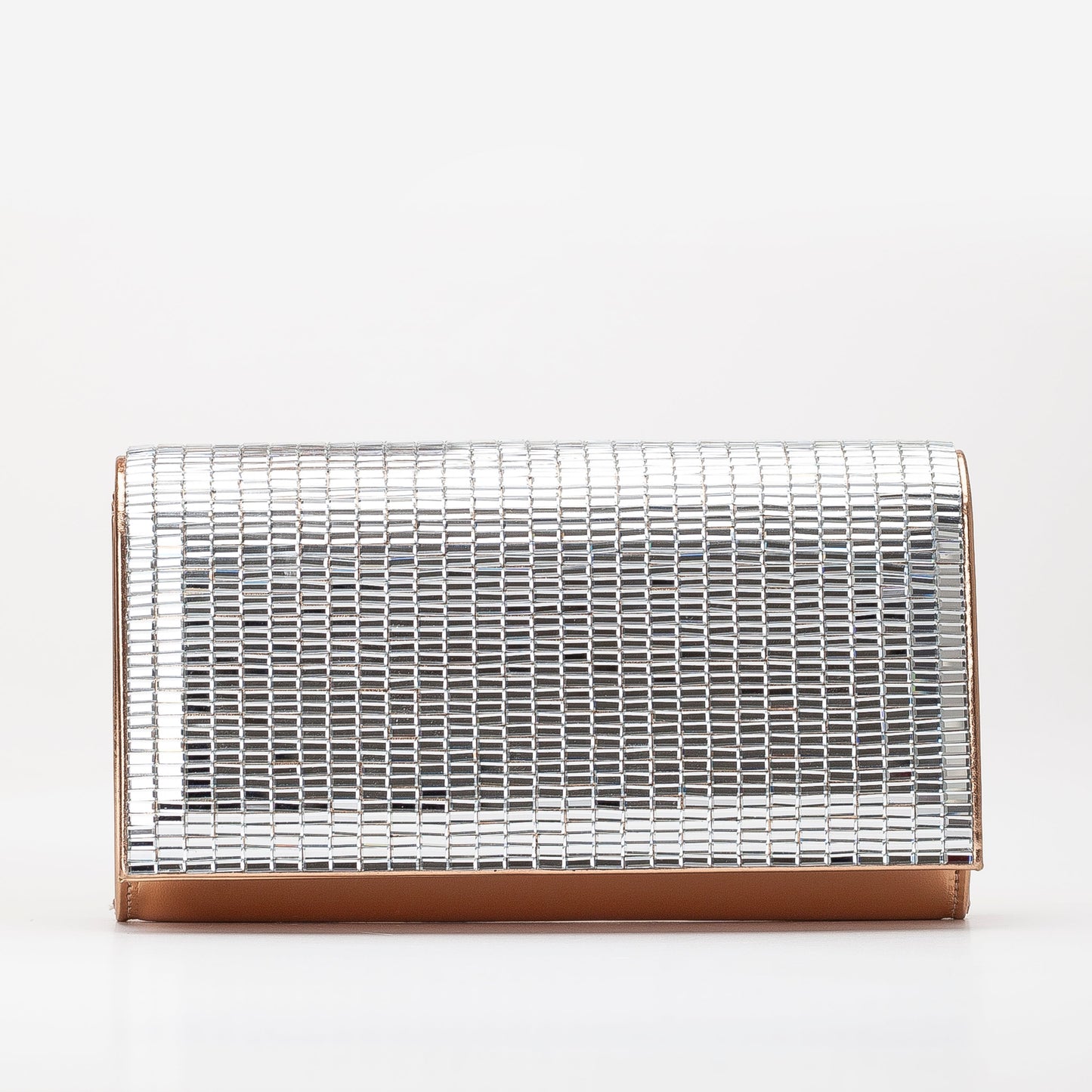 Lorena - Silver Horizontal Sequin Clutch