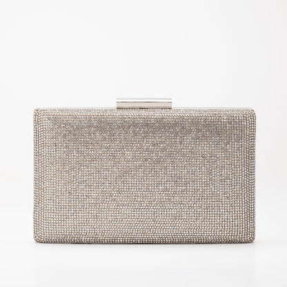 Clara - Grey Glitter Clutch