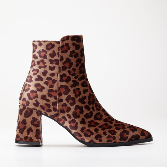 Leia - Leopard Print Ankle Boots