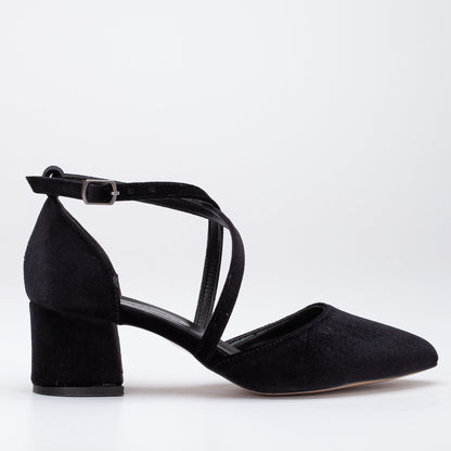 Dolly - Black Velvet Pumps