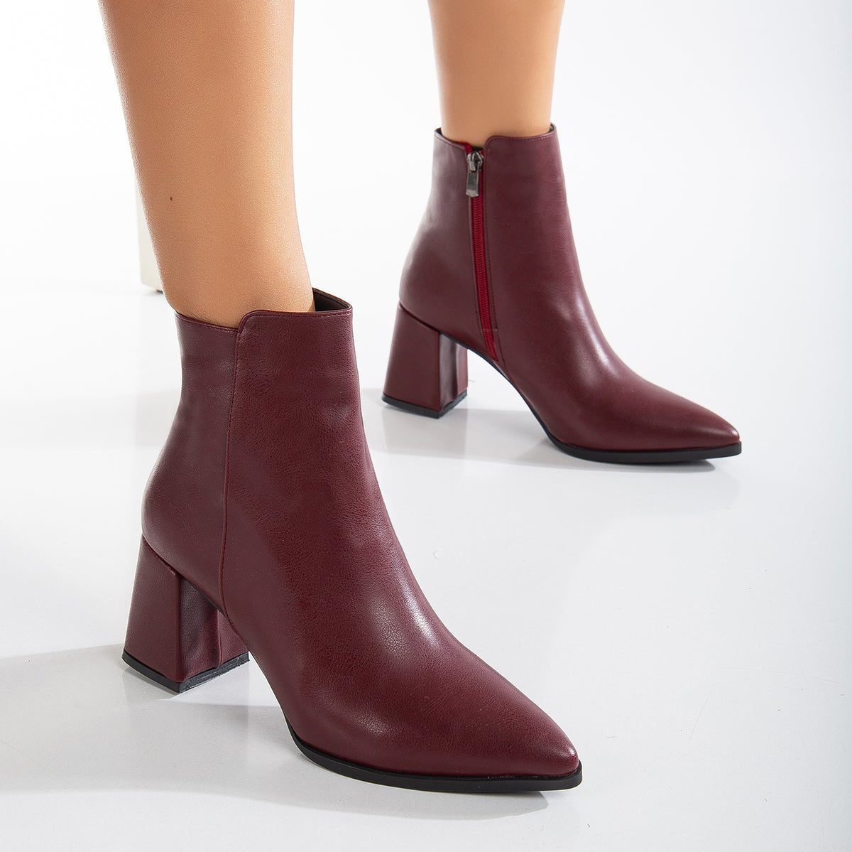 Vegan ankle-high boots, black ankle-high boots, burgundy ankle-high boots, tobacco brown ankle-high boots, sustainable ankle-high boots, cruelty-free ankle-high boots, eco-friendly ankle-high boots, vegan leather ankle-high boots, women's ankle-high boots, stylish ankle-high boots.
