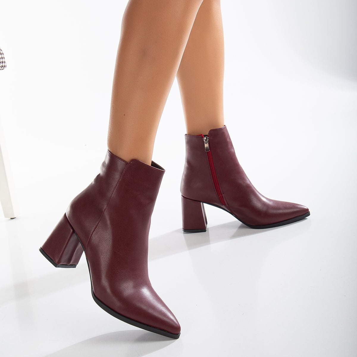 Vegan ankle-high boots, black ankle-high boots, burgundy ankle-high boots, tobacco brown ankle-high boots, sustainable ankle-high boots, cruelty-free ankle-high boots, eco-friendly ankle-high boots, vegan leather ankle-high boots, women's ankle-high boots, stylish ankle-high boots.