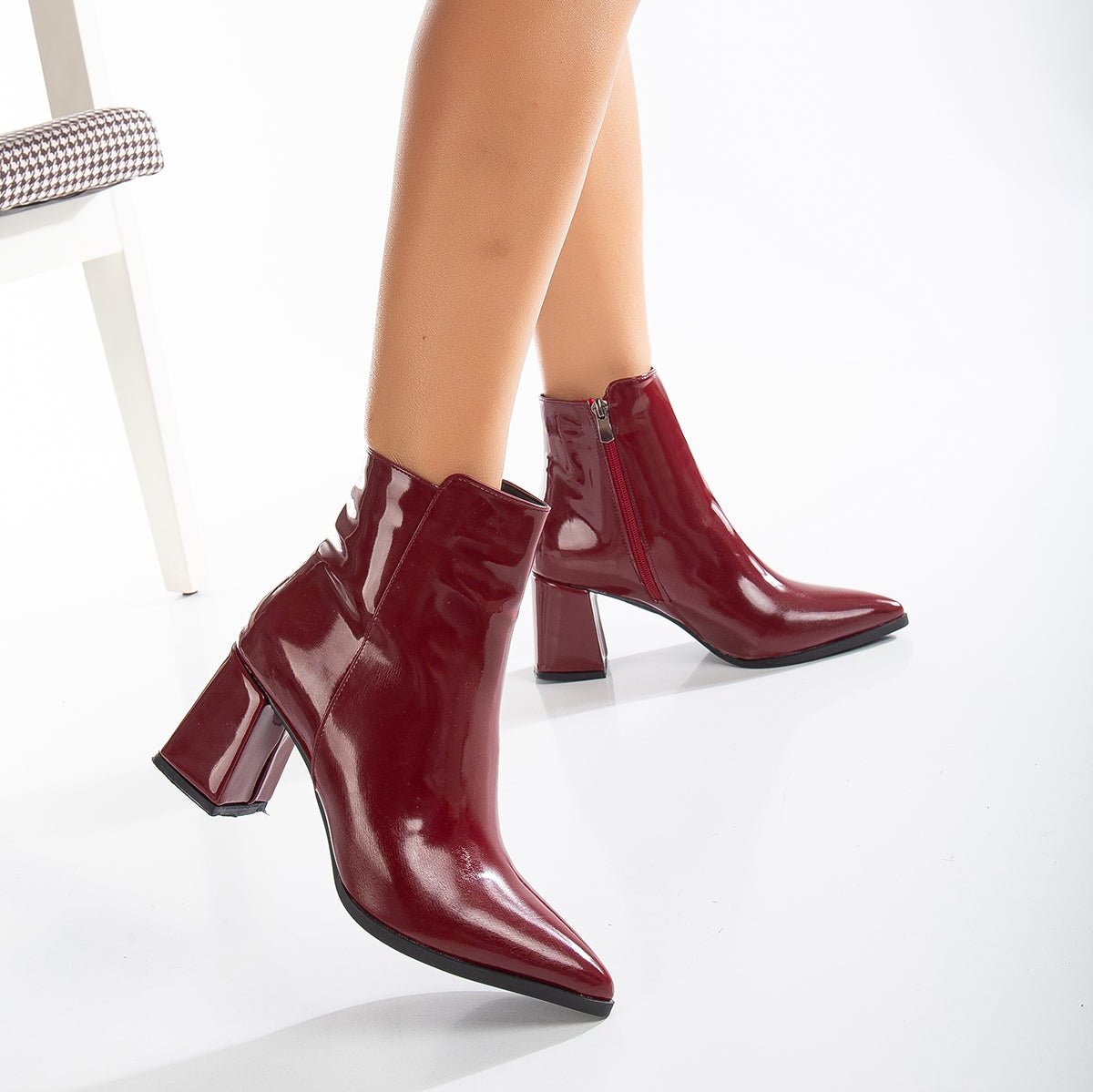 Vegan ankle-high boots, burgundy ankle-high boots, sustainable ankle-high boots, cruelty-free ankle-high boots, eco-friendly ankle-high boots, vegan leather burgundy boots, women's burgundy ankle boots, stylish burgundy ankle boots, faux leather ankle-high boots, burgundy vegan boots.
