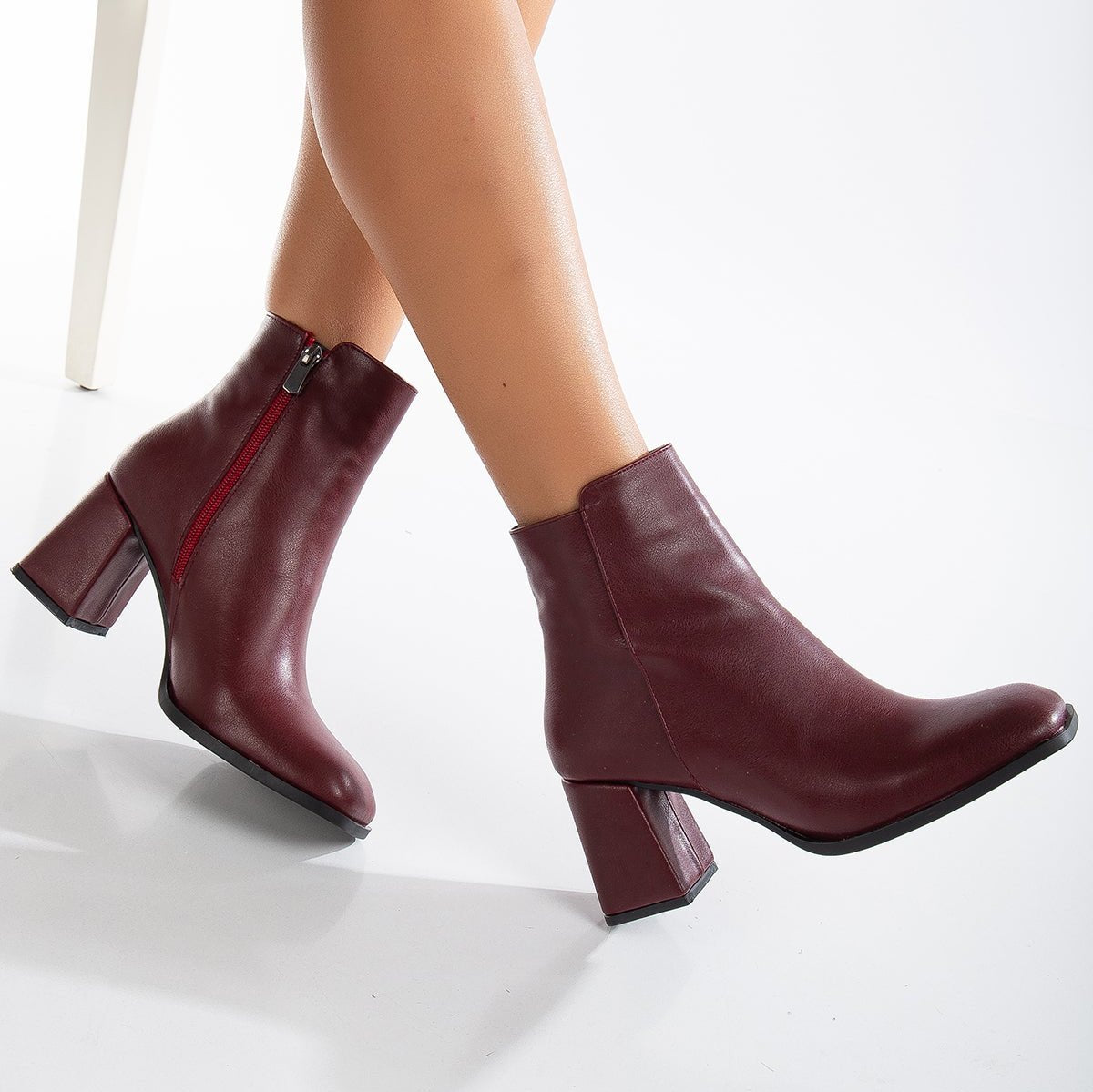 Vegan ankle-high boots, black ankle-high boots, burgundy ankle-high boots, tobacco brown ankle-high boots, sustainable ankle-high boots, cruelty-free ankle-high boots, eco-friendly ankle-high boots, vegan leather ankle-high boots, women's ankle-high boots, stylish ankle-high boots.