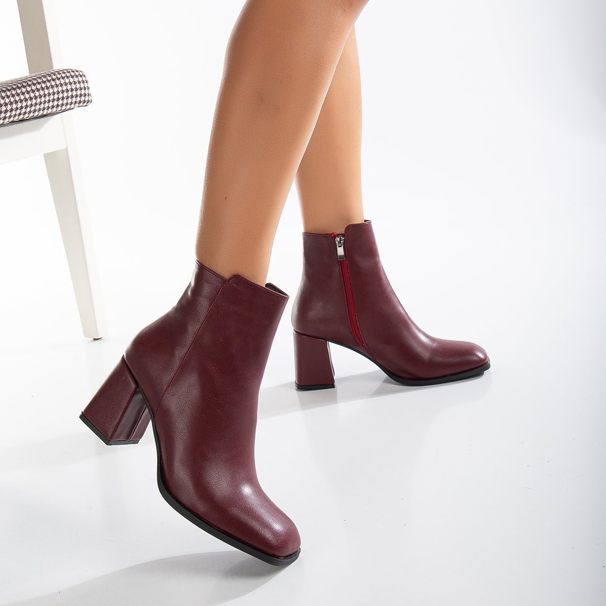 Vegan ankle-high boots, black ankle-high boots, burgundy ankle-high boots, tobacco brown ankle-high boots, sustainable ankle-high boots, cruelty-free ankle-high boots, eco-friendly ankle-high boots, vegan leather ankle-high boots, women's ankle-high boots, stylish ankle-high boots.
