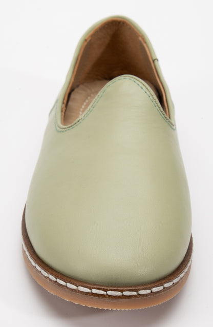 Dalya - Sage Green Leather Slip On (Women)