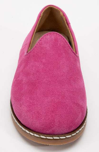 Istanbul - Fuchsia Pink Suede Leather Slip On (Women)