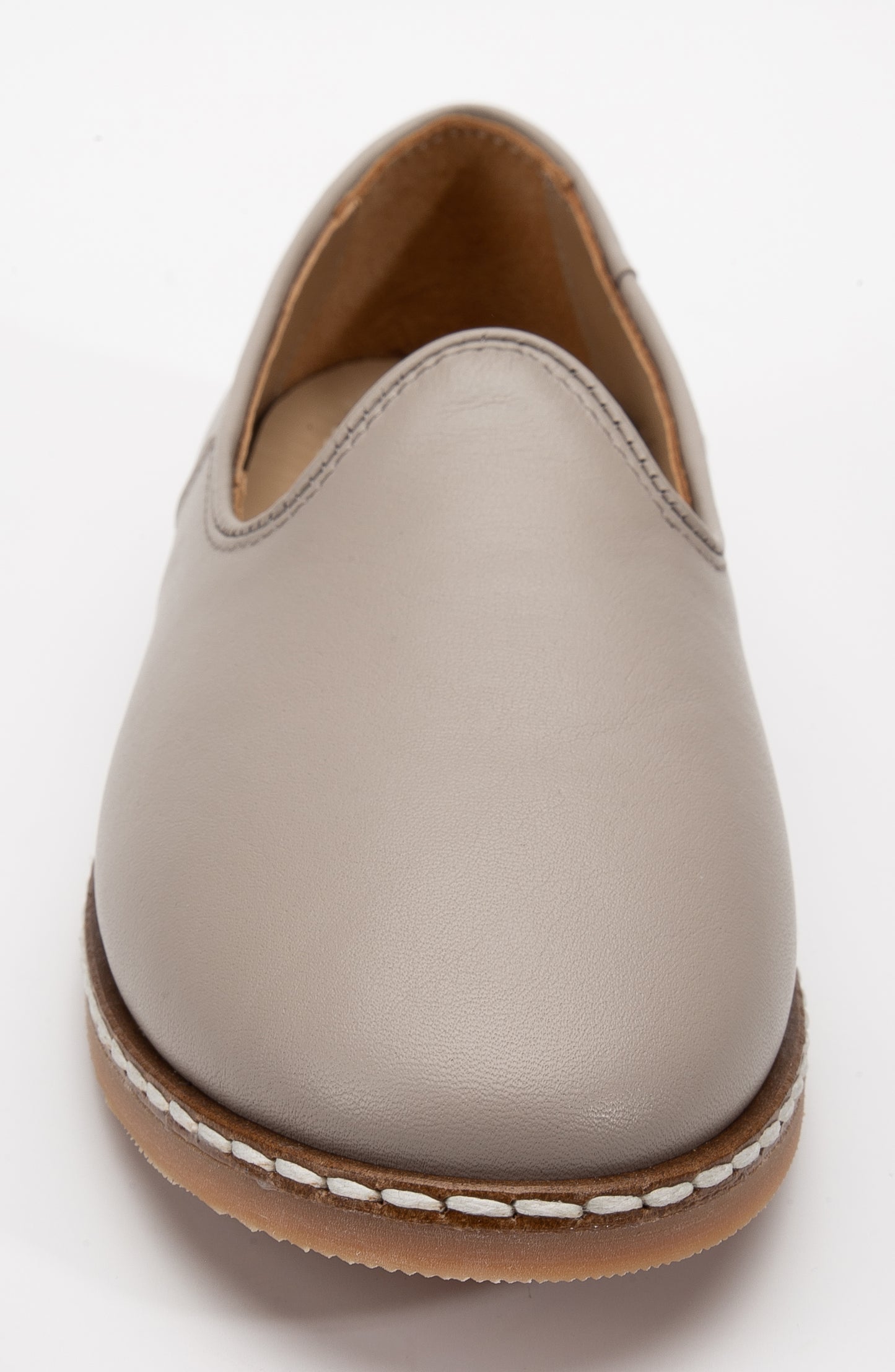 Dalya - Dark Beige Leather Slip On (Women)