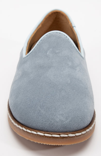 Istanbul - Dusty Blue Suede Leather Slip On (Women)
